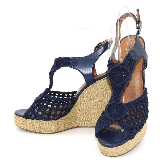 Lucky Brand "Rilo" Macrame Espadrille Jute Wedges - Picture 3 of 12